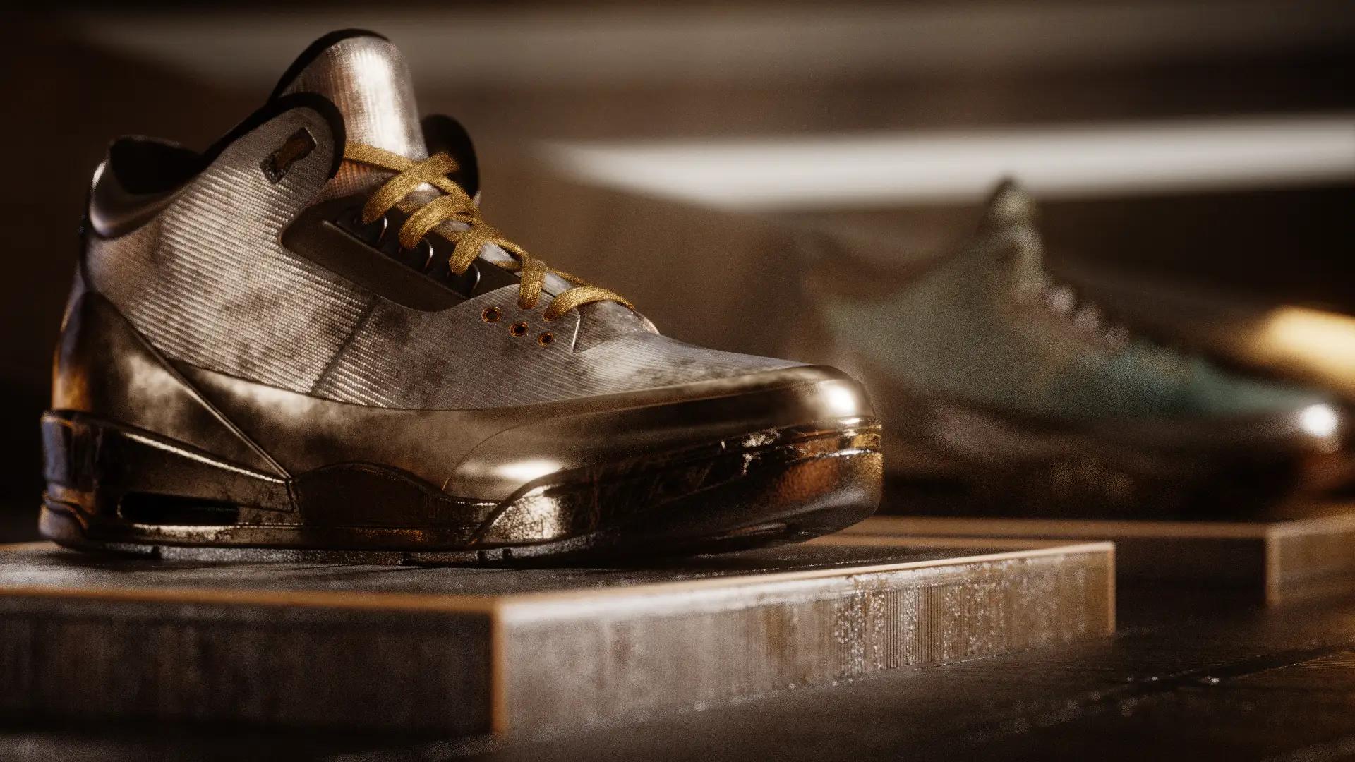 Sneaker detail — Gold pass