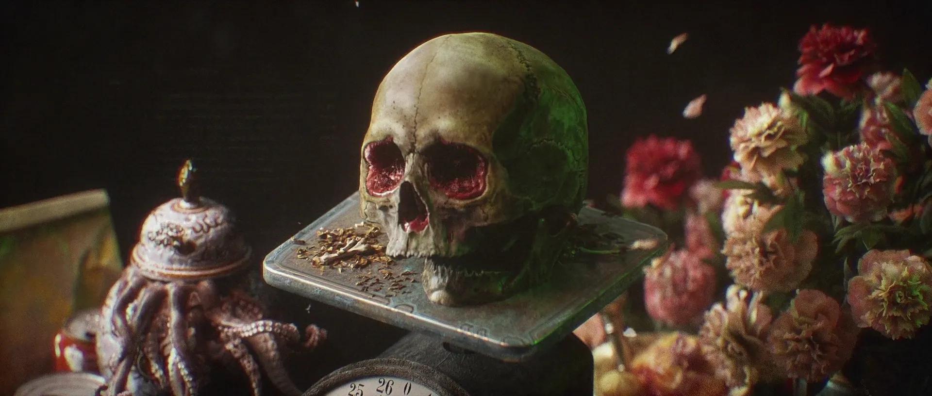 Skull on the scale